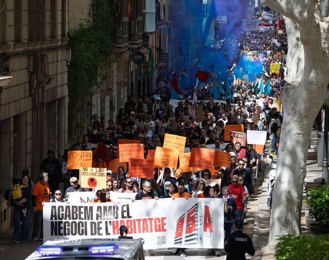 Demonstration gegen Wohnungsnot in Spanien