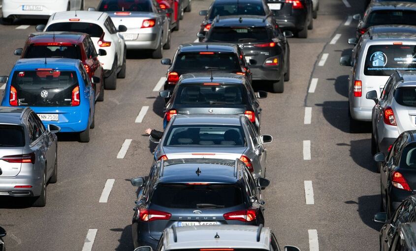 Stau auf der Autobahn