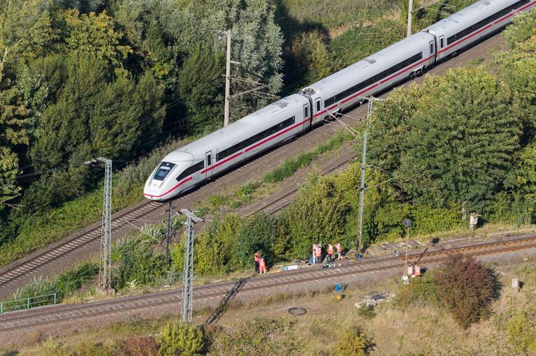 Brand an Bahnstrecke Hannover-Berlin