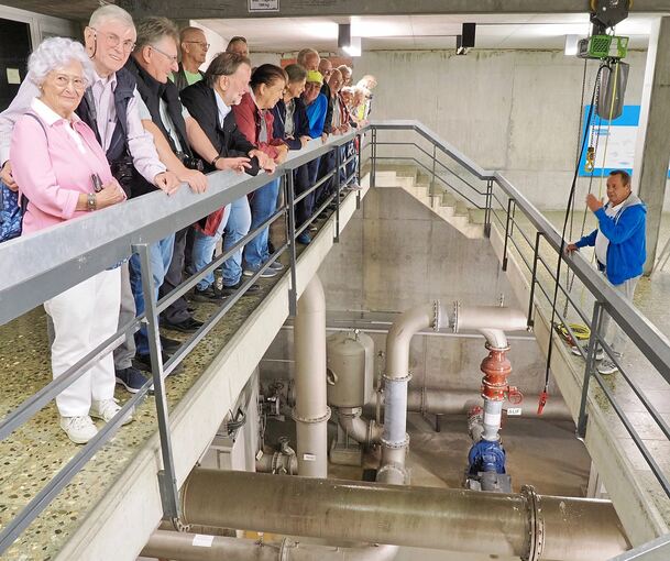 Führung durch den Wasserturm im Ludwigsburger Salonwald.
