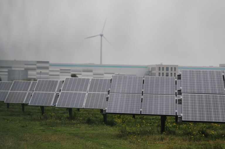 Solarmodule in Bitterfeld-Wolfen