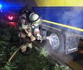 18 Einsatzkräfte waren eine Stunde lang mit drei Fahrzeugen im Einsatz.