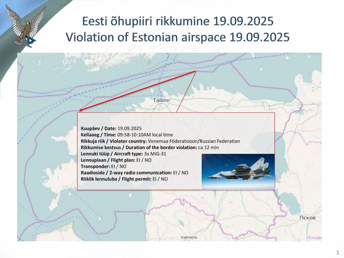 Spannungen im Luftraum über dem Baltikum