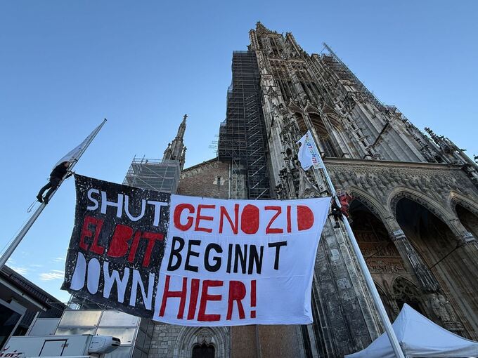 Protest gegen Rüstungsfirma Elbit