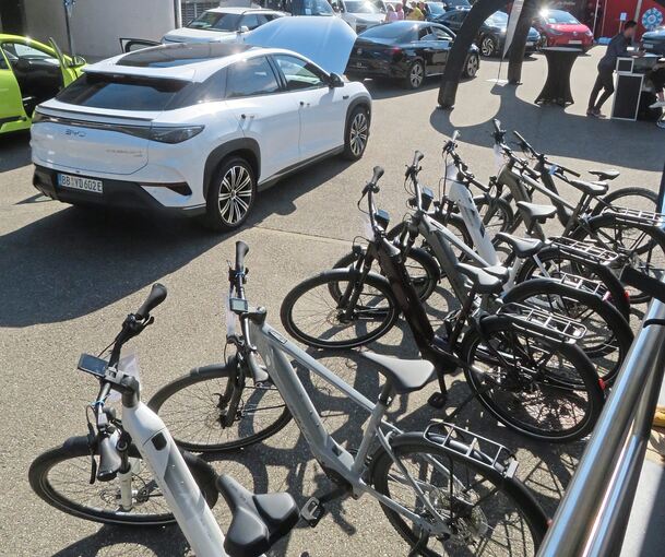 Von E-Bike bis E-Auto: Auch die klimafreundliche Mobilität war Thema in Vaihingen.