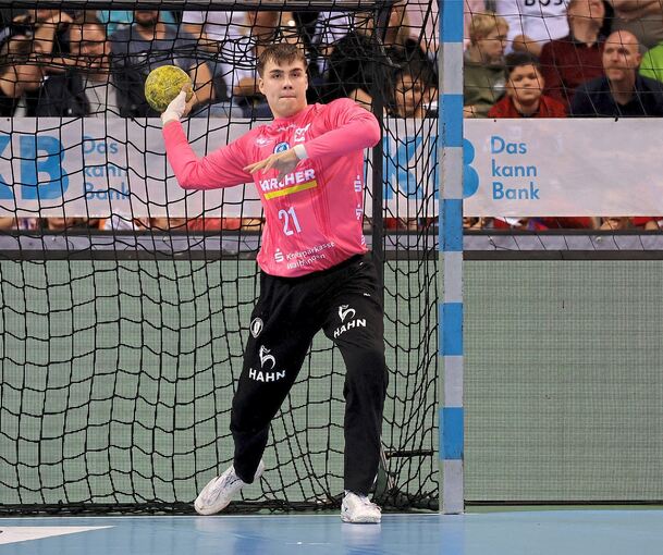 Torwartalent mit guten Perspektiven: HSG-Keeper Luca Tschentscher, hier im Oktober vergangenen Jahres im Trikot des TVB Stuttgart