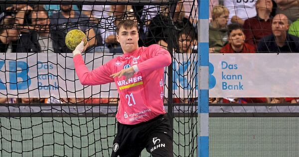 Torwartalent mit guten Perspektiven: HSG-Keeper Luca Tschentscher, hier im Oktober vergangenen Jahres im Trikot des TVB Stuttgart
