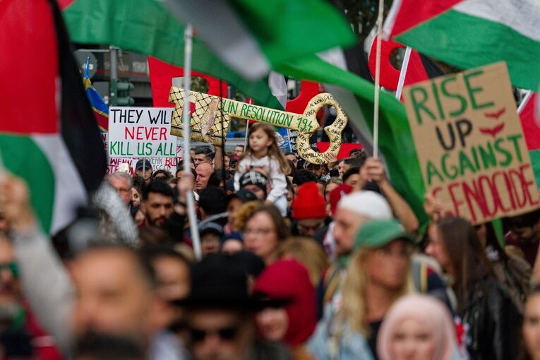 Pro-palästinensische Demonstration in Düsseldorf
