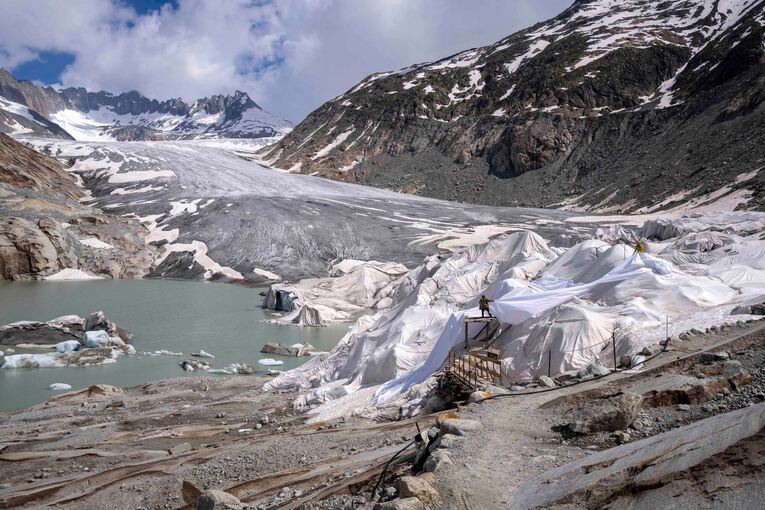 Rhonegletscher in der Schweiz