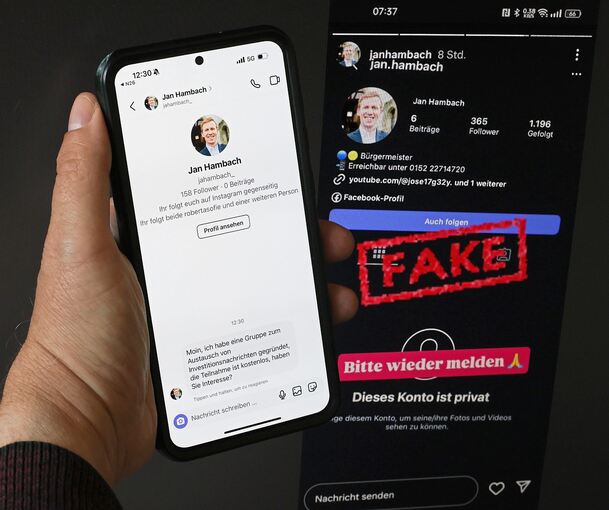 Das Instagram-Profil des Freiberger Bürgermeisters Jan Hambach wurde gleich zweimal gefälscht.