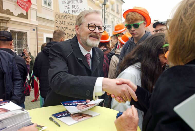 Petr Fiala im Wahlkampf