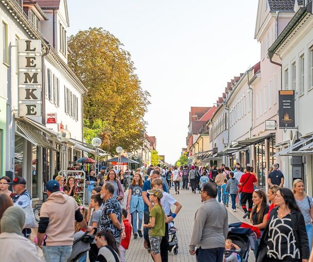 Ein Blick in die Ludwigsburger Fußgängerzone.