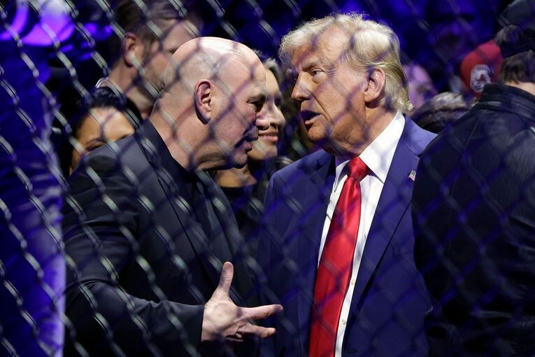 Donald Trump bei UFC-Kampf