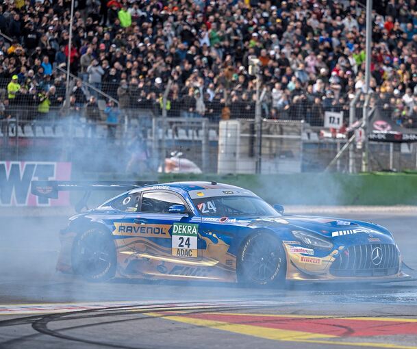 Mit Mercedes-AMG aufs Podium: Winward-Fahrer Maro Engel belegt beim Rennen auf dem Hockenheimring den dritten Platz.