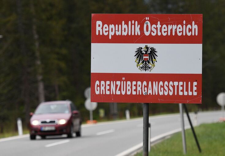 Grenzübergang nach  Österreich