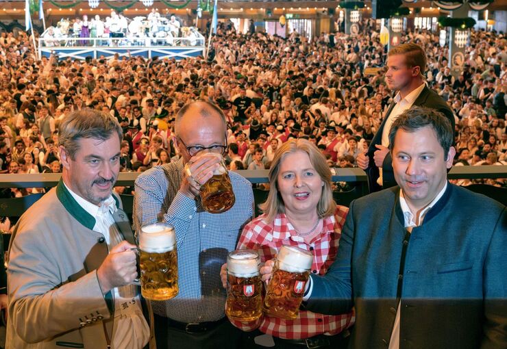 Markus Söder auf dem Oktoberfest