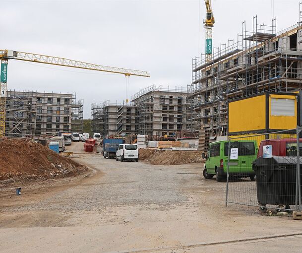 Die Baustelle der Luisenhöfe in Besigheim: Auch bei diesem Projekt wurde die 20-Prozent-Vorgabe nicht voll durchgesetzt.