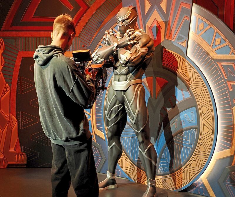 Black Panther in seiner ikonischen Pose. Black Panther in seiner ikonischen Pose.