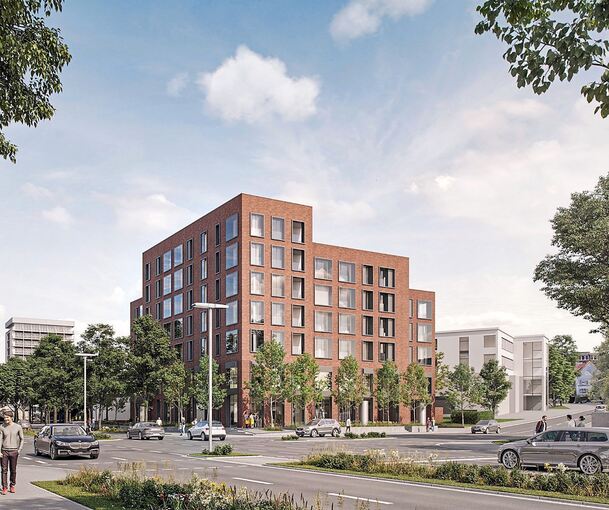 Wohnen und Gewerbe: So sehen die Architekten das neue Eingangstor zur Stadt an der Schwieberdinger Straße.