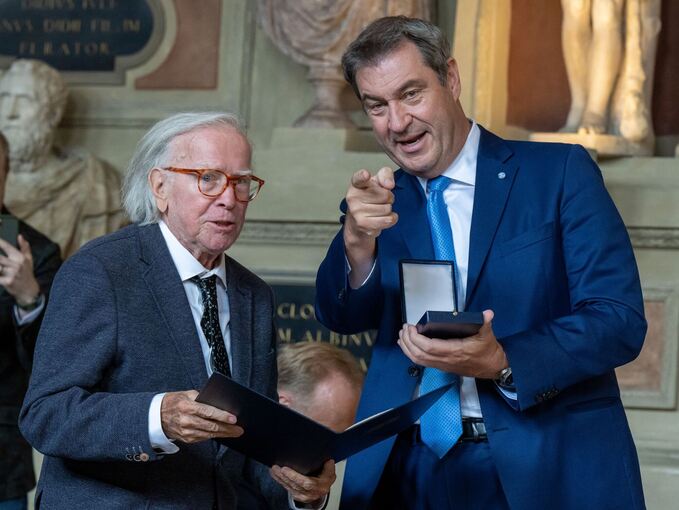 Klaus Doldinger mit Markus Söder