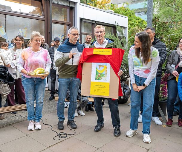Großer Bahnhof im Osterholz: Das 55-jährige Bestehen des Kindergartens wird gefeiert.