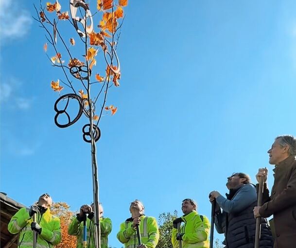 In Erdmannhausen wachsen Brezelbäume in den Himmel.
