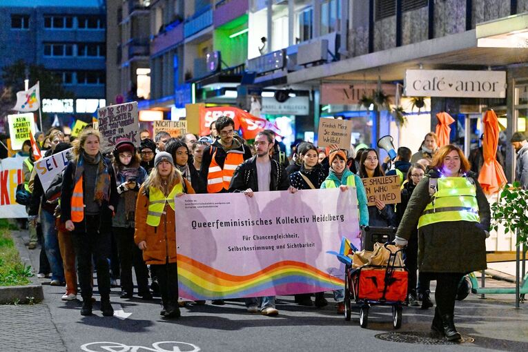 Demonstration nach «Stadtbild»-Aussagen - Heidelberg
