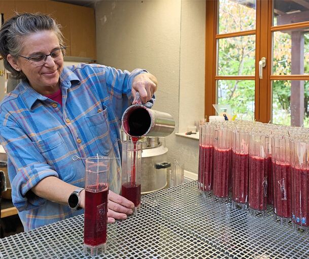 Handmade: Diana Striegel aus Oberriexingen stellt Kerzen selbst her.