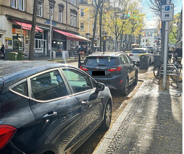Zwei Parkplätze im unteren Bereich der Myliusstraße sind zu Seniorenparkplätzen umgewidmet worden.
