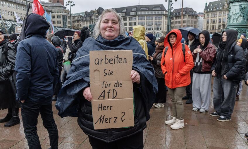Demonstration nach «Stadtbild»-Aussagen - Hamburg