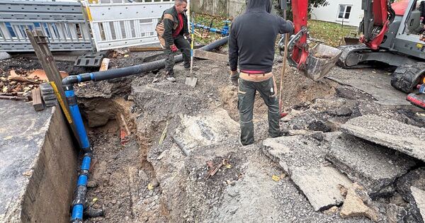 Rohrbruch in der Froschbergstraße: Anwohner in Besigheim brauchen Geduld