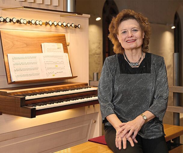 Ines Maidre vor ihrem Konzert in der Gemmrigheimer Johanneskirche.