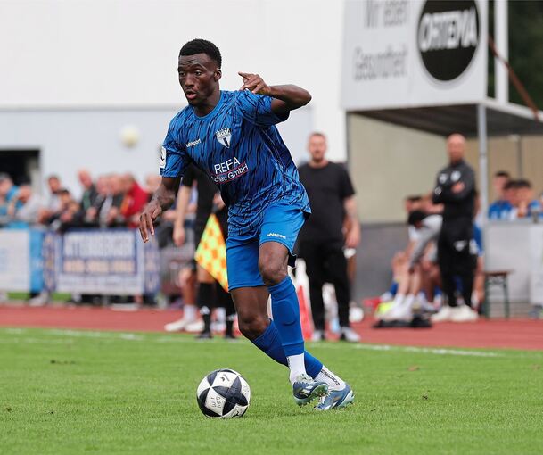 Wirbelwind und Dauerbrenner auf der linken Seite: Außenverteidiger Abou Ballo vom SGV Freiberg.