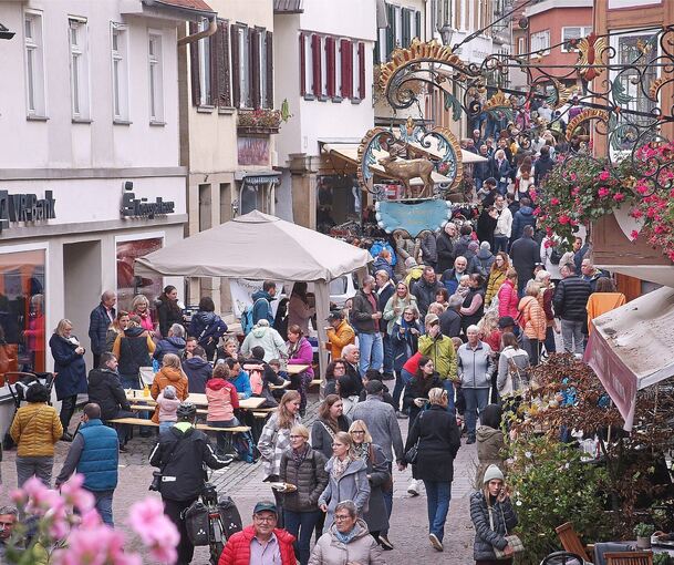 Beim Herbstzauber (hier im Jahr 2022) sind die Straßen Besigheims gut gefüllt.