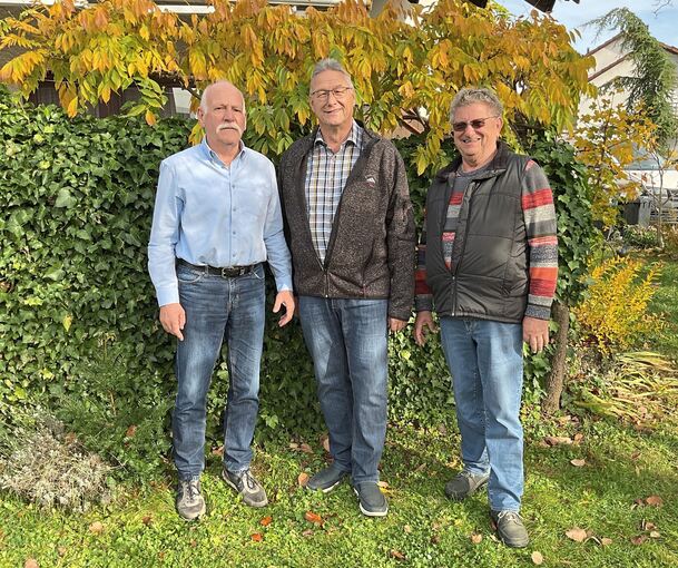 Große Vorfreude auf das Konzert in der Martinskirche zeigen Schriftführer Kurt Gailing, der Vorsitzende des Gesangvereins Manfred Bossert und sein Stellvertreter Hans Blankenhorn.