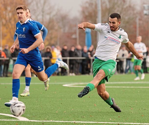 Der sitzt: Haris Gudzevic trifft zum 3:0.