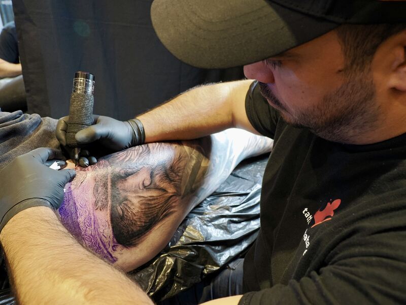 Rund 100 Tattoo-Künstler waren am Samstag in Ludwigsburg.