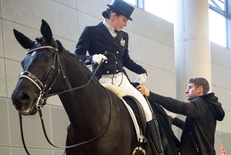 Dressurreiterin Lisa Müller und Thomas