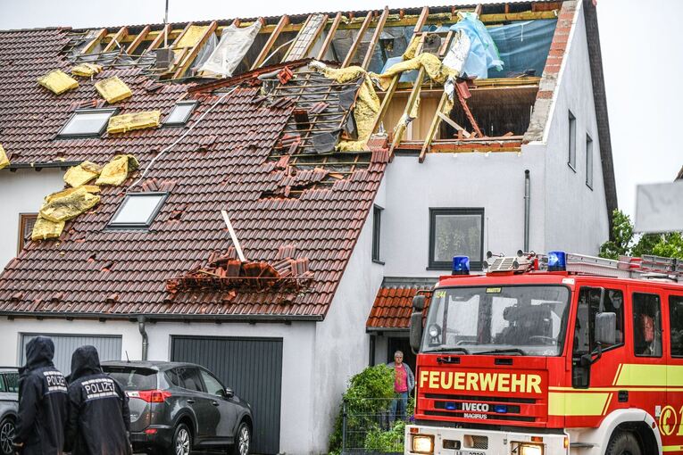 Nach dem Unwetter in Baden-Württemberg - Donaustetten Nach dem Unwetter in Baden-Württemberg - Donaustetten