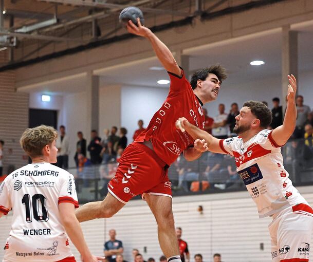 Ludwigsburgs Topwerfer des Spiels: Jonas Krautt (Mitte).