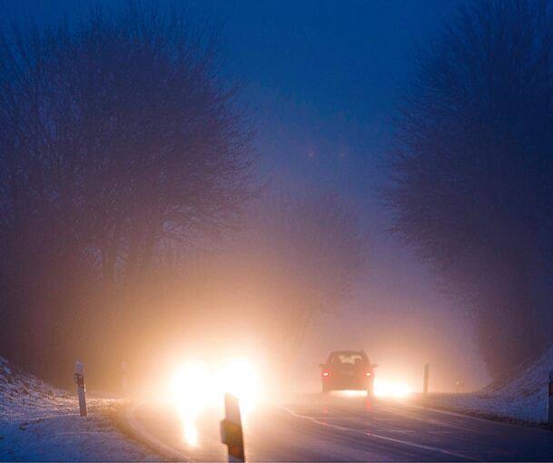 In der Nacht kann es glatt werden.