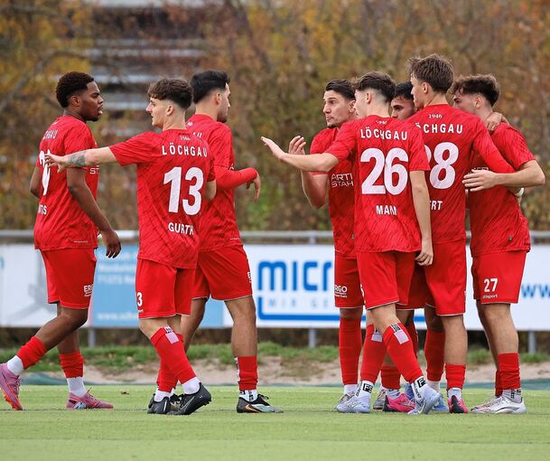 Wollen sich mit einem weiteren Erfolgserlebnis die Herbstmeisterschaft sichern: Die Spieler des FV Löchgau.
