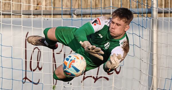 Pius Albrecht aus Remseck-Hochberg steht bei Gmünd im Tor.