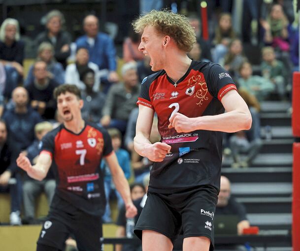 Emotional dabei: Mittelblocker Philipp Herrmann von den Barock Volleys MTV Ludwigsburg.
