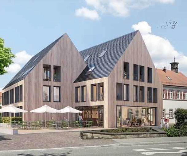 So sollte das Gebäude mit einem italienischen Lokal im Erdgeschoss aussehen.