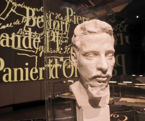 Blick in die neue Rilke-Ausstellung im Literaturmuseum der Moderne in Marbach.