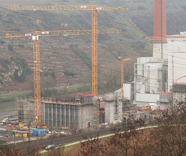 Der Bau der Klärschlammverbrennungsanlage geht voran.