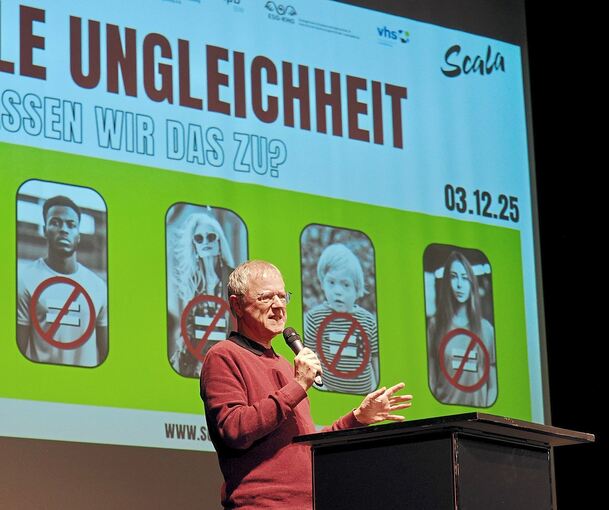 Christoph Butterwegge spricht im Scala über soziale Ungleichheit.