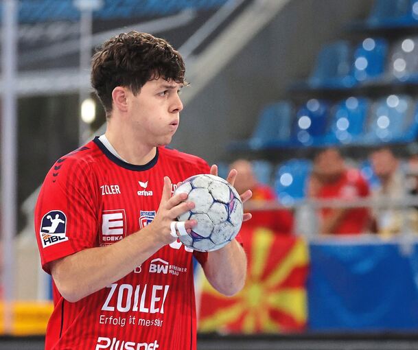 Kommt verletzungsbedingt noch nicht richtig in Tritt: Bietigheims Rückraumspieler Max Prantner.
