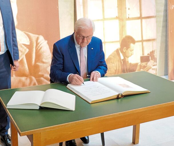 Bundespräsident Frank-Walter Steinmeier zu Besuch in Marbach.